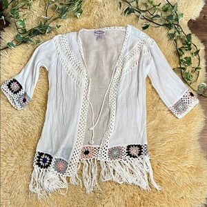 Granny Square Crochet Kimono